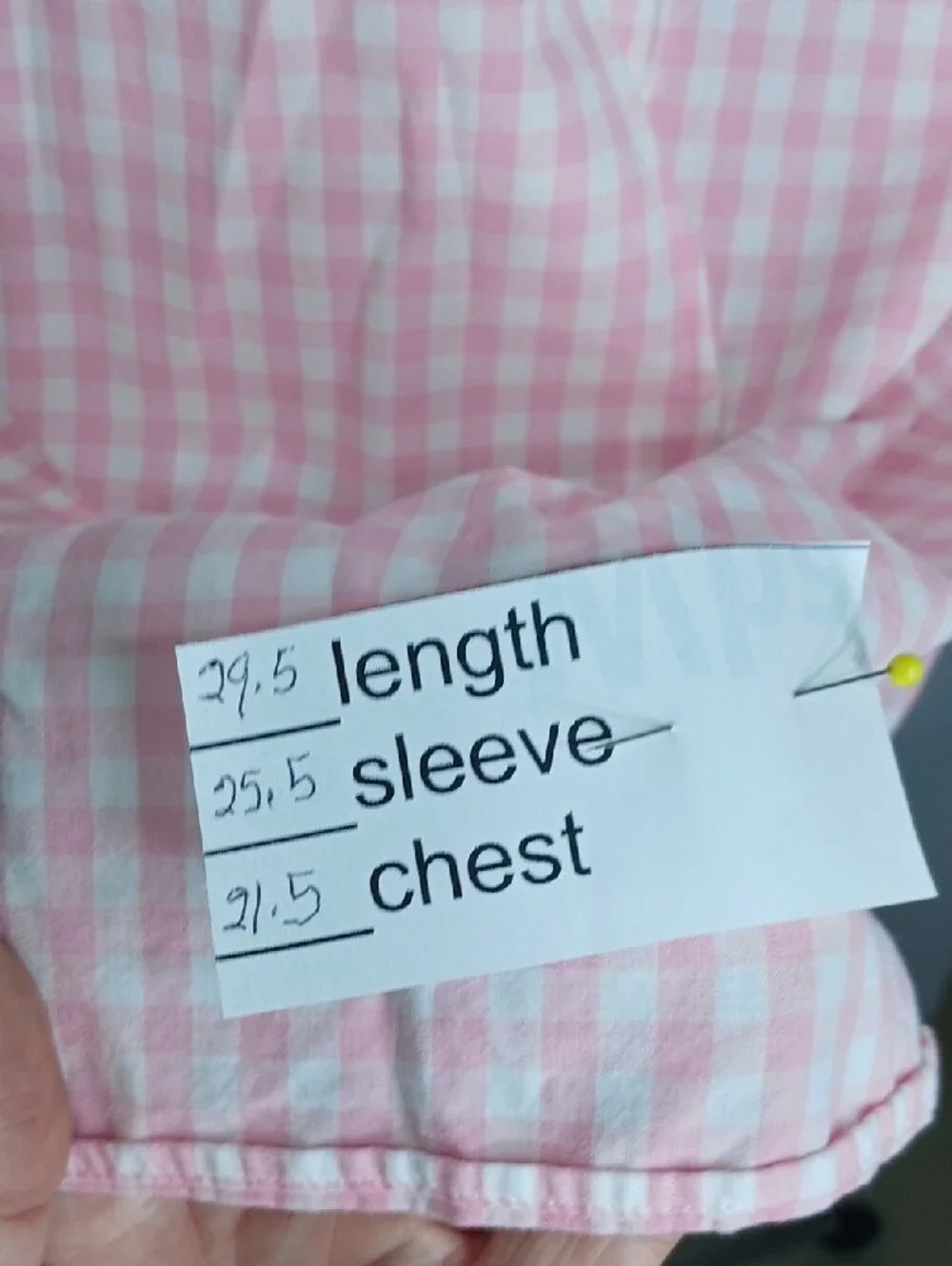 J. Crew Pink and White Gingham Shirt